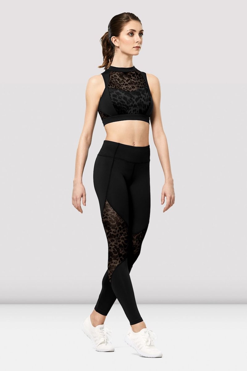 Bloch Ladies Azami Animal Print Mesh Crop Top FT5254