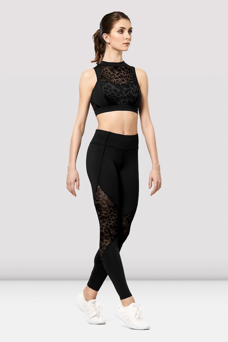 Bloch Ladies Azami Animal Print Mesh Crop Top - FT5254