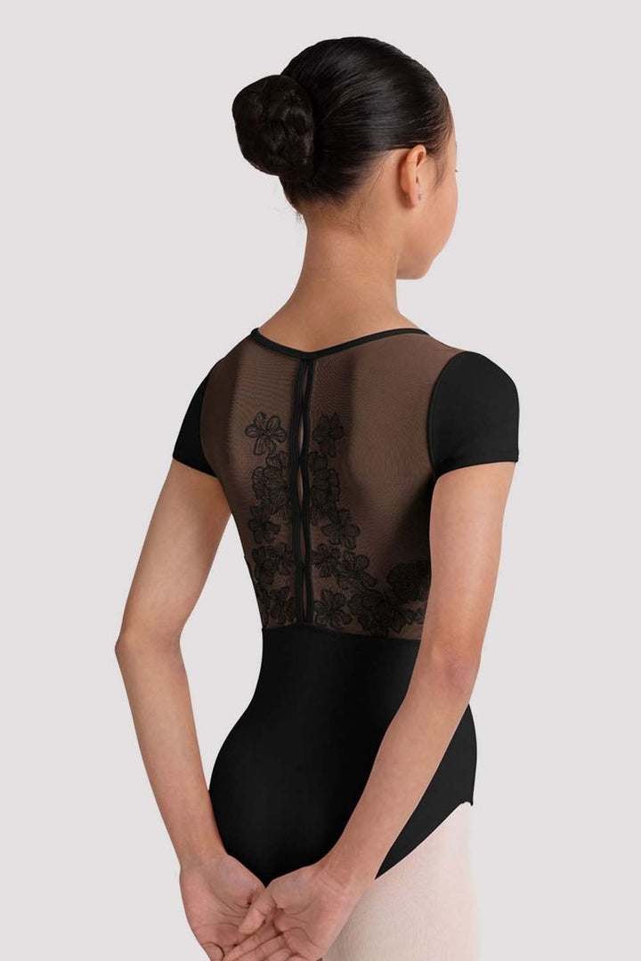 Bloch  Girls Mei Floral Cap Sleeve Leotard - CL20003