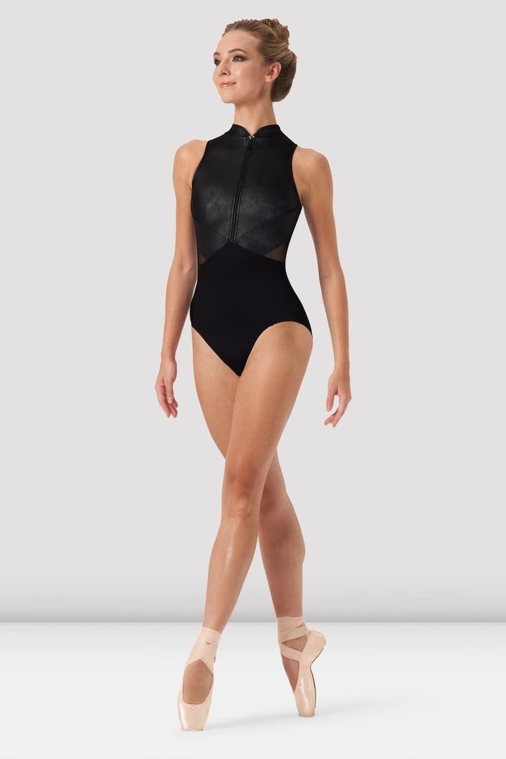 Bloch  Celeste Leather Mock Neck Ladies Leotard - L0555