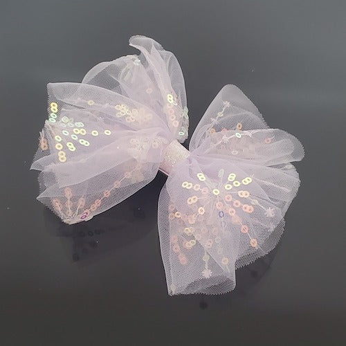 FH2 Pastel Hair Bow with Sequins - HC0005