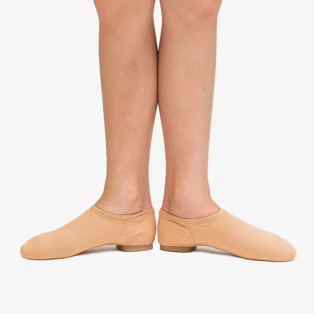 SoDanca Adult Stretch Canvas Jazz Shoe - JZ75L Sand | Mocha | Suntan
