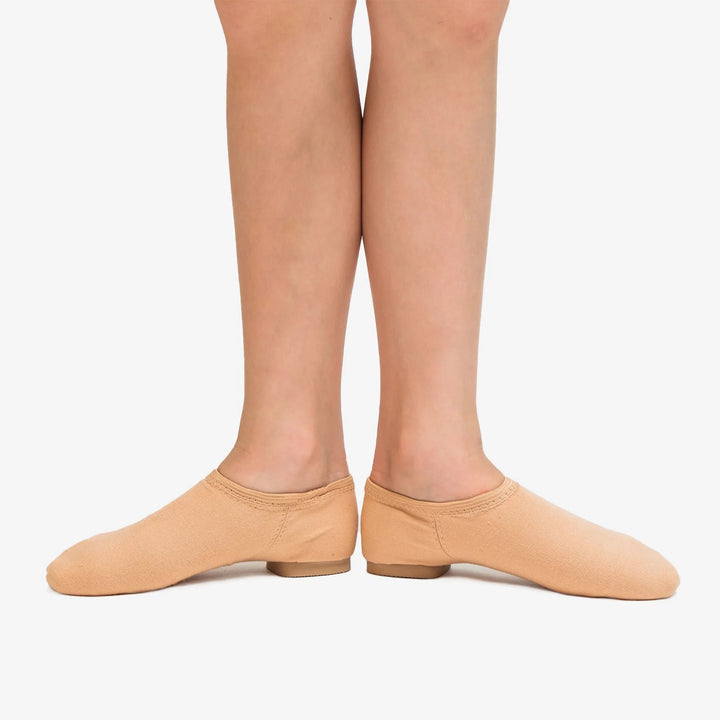 SoDanca Adult Stretch Canvas Jazz Shoe - JZ75L Sand | Mocha | Suntan