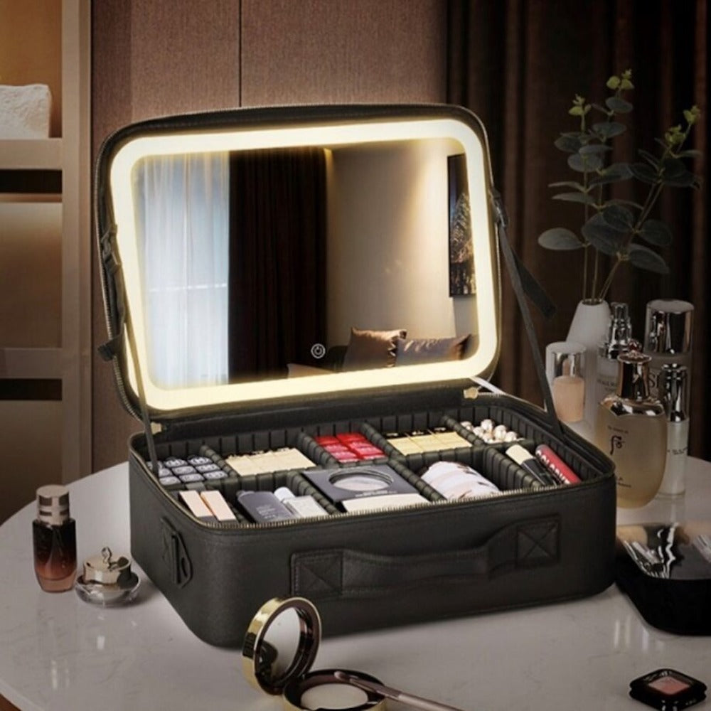Kissed By Glitter Makeup Case with LED Lights - DS2010