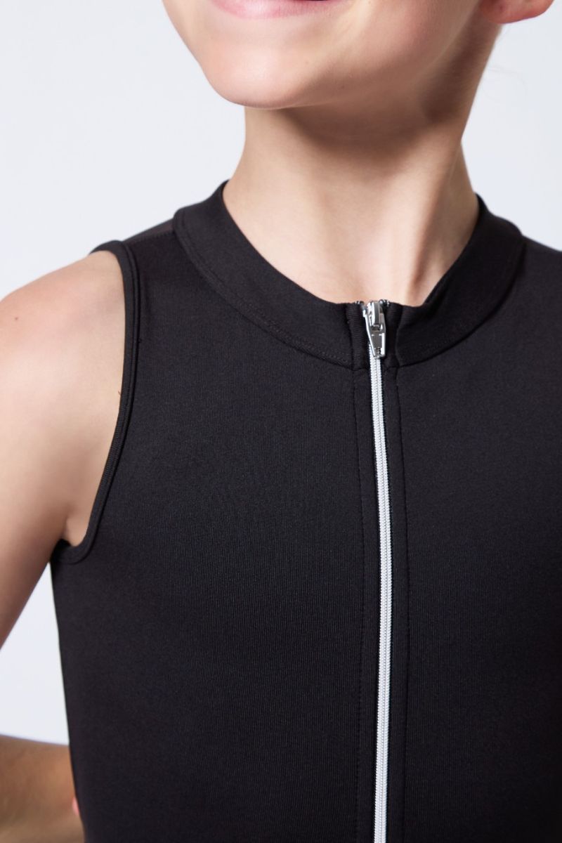 Mirella Girls Zip Tank Leotard - M491C