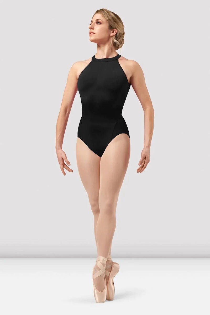 Black scoop neck leotard 2025