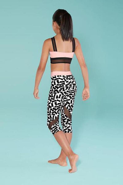 Bloch Child Mesh Panel Printed Capri Legging - BM244P