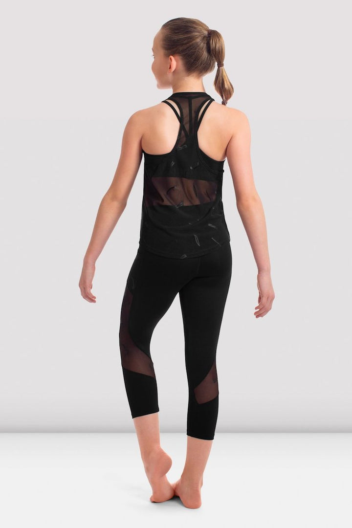 Bloch Girls Samira Bloch Logo Mesh Panelled Leggings - FP5265C