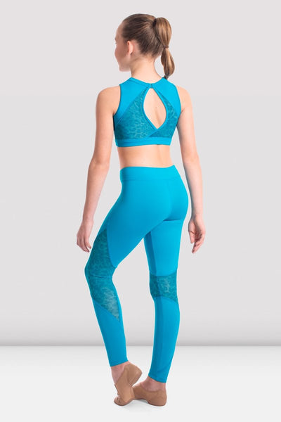 Bloch Girls Sheenah Animal Print Mesh Crop Top - FT5073C
