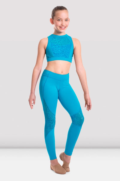 Bloch Girls Sheenah Animal Print Mesh Crop Top - FT5073C