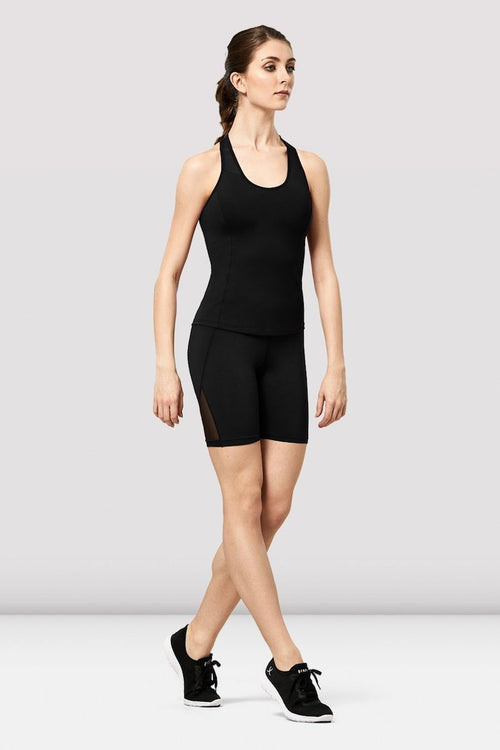 Bloch Ladies Satine Bloch Logo High Waist Biker Shorts - FR5061
