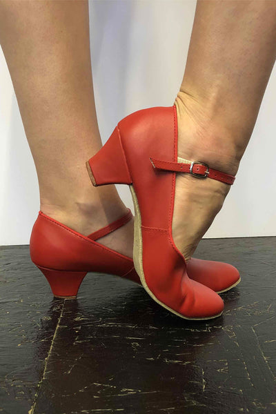 SoDanca Adult 1.25" Heel Character Shoe - CHO2 (Red & Caramel)
