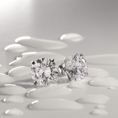 FH2 10mm CZ Stud Earrings (Pierced) - AZ0017