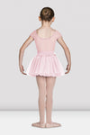 Mirella Diamante Detail Bow Neckline Cap Sleeve Girls Leotard - M1533C