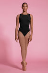Mirella Ladies Spliced Mesh Open Back Leotard - M3100LM