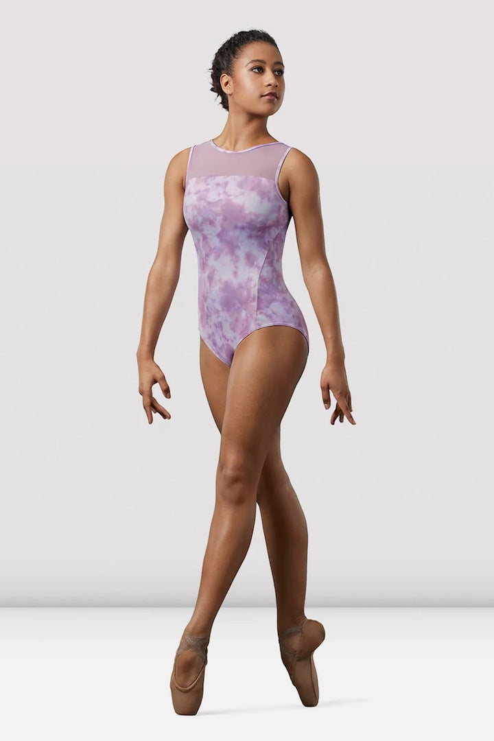 Mirella Tween Watercolour High Neck Leotard - M3102TM