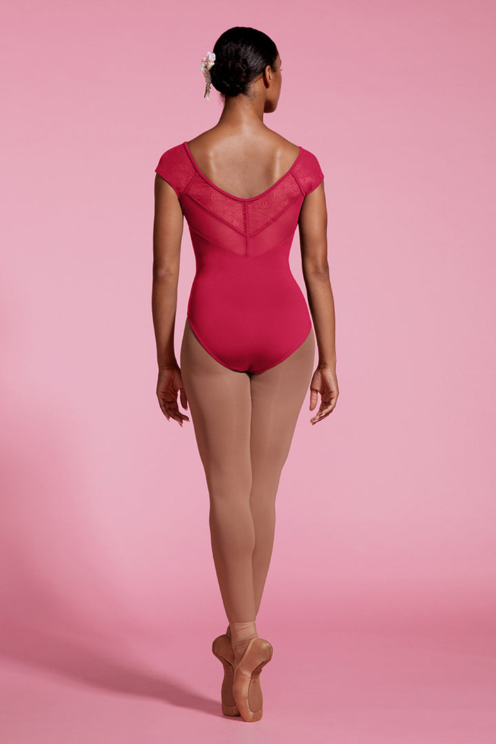 Mirella Ladies Mesh Cap Sleeve Leotard - M5096LM
