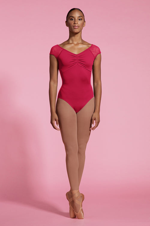 Mirella Ladies Mesh Cap Sleeve Leotard - M5096LM