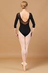 Bloch Jillian Embroidered Waist 3/4 Sleeve Adult Leotard -  L5516