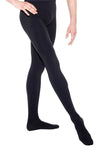 SoDanca Men's Opaque Footed Black Tights - D494
