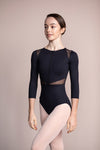 Intermezzo Front Mesh 3/4 Sleeve Ladies Leotard - RL31591