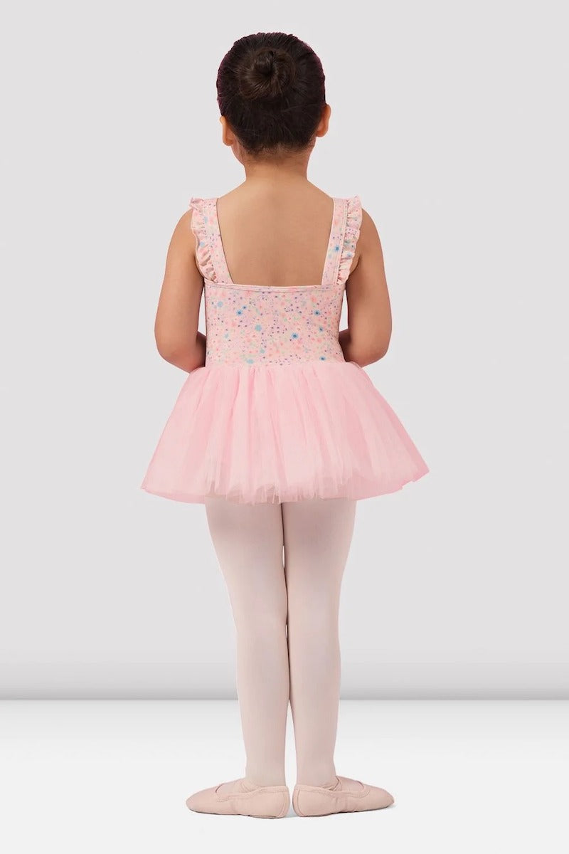 Mirella Girls Ditsy Floral Wide Strap Tutu Dress M1240C 6 8 Pink
