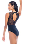 SoDanca Mandarin Collar Mesh Adult Leotard with Clasp Back - RDE1951