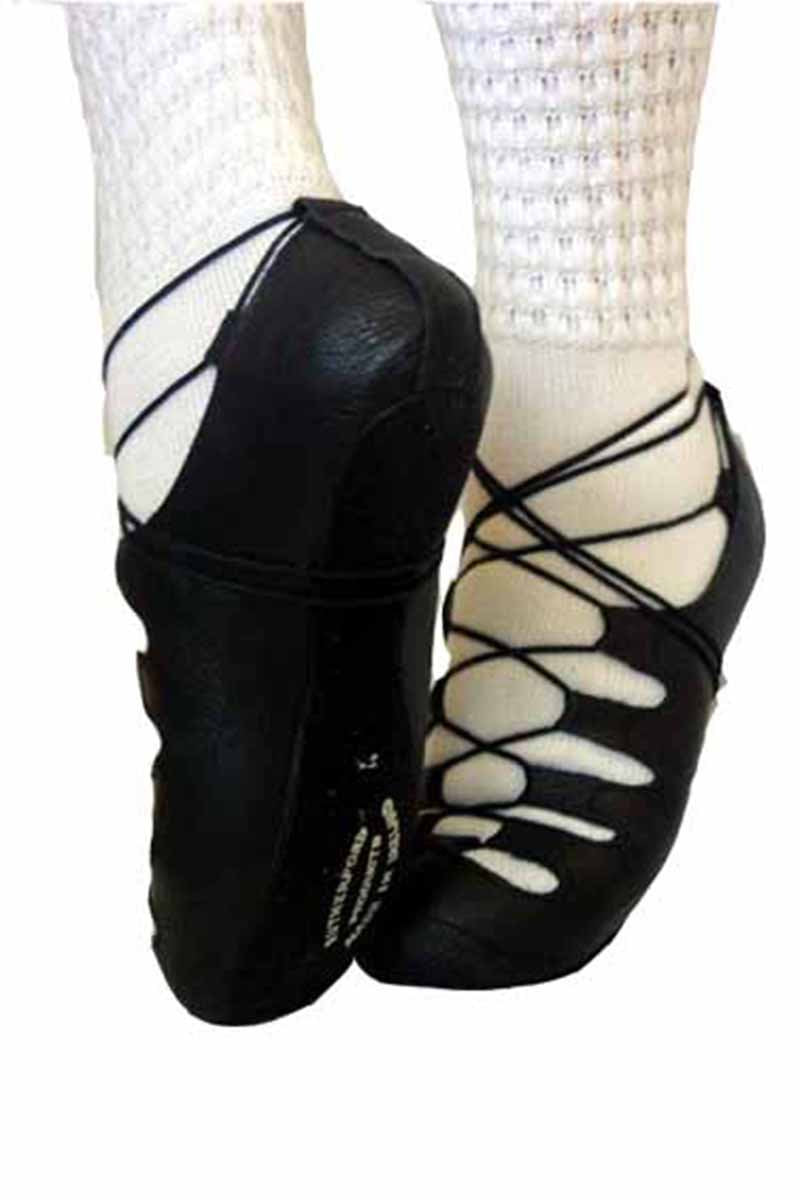 Rutherford Adult Black Suede Full Sole Irish Dancing Shoes