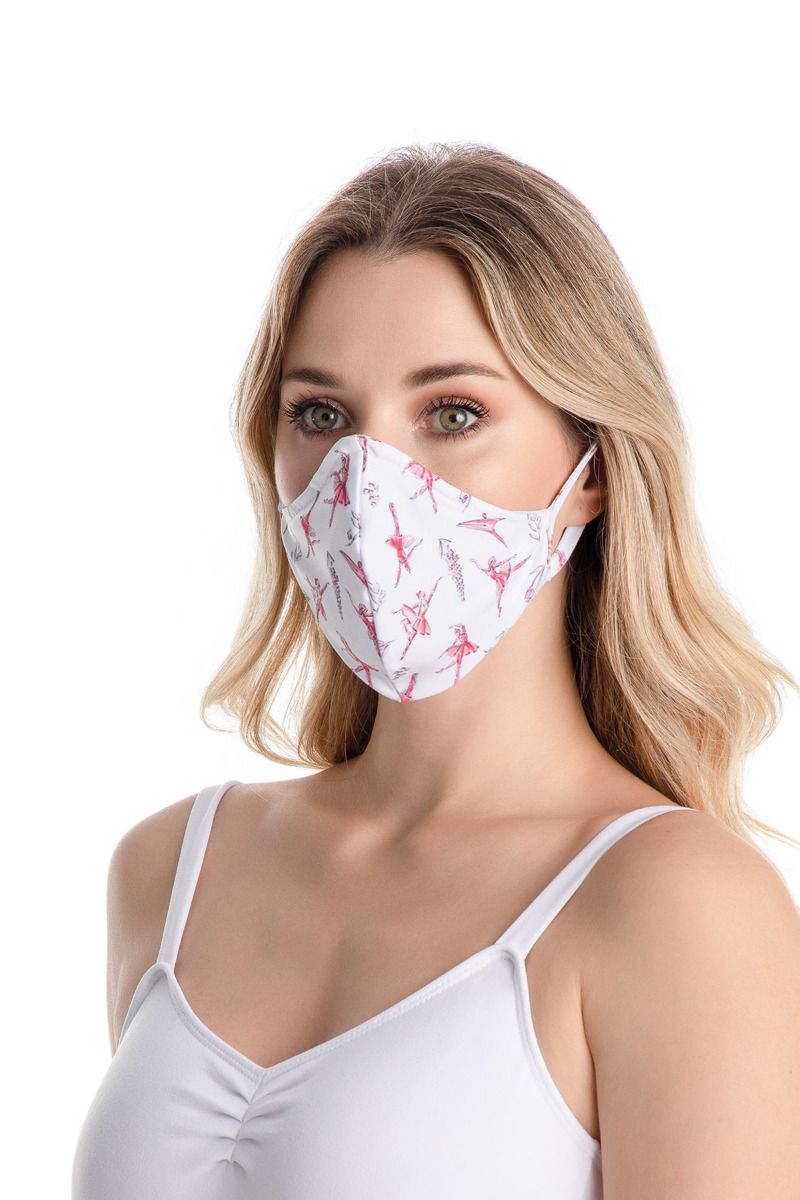 SoDanca Adult Fitted Print Face Mask with Ear Loops - RDE2176
